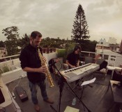 Aman Mahajan and Matt Littlewood at Om Made Cafe, Koramangala